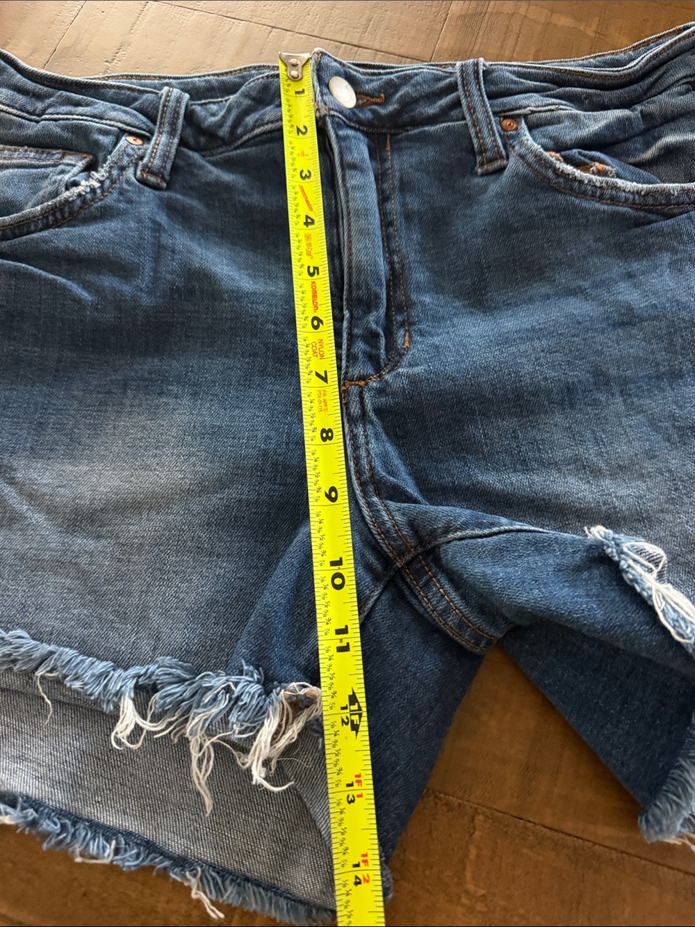 Joe's Jeans Distressed Blue Denim Cutoff Shorts - Picture 5 of 6